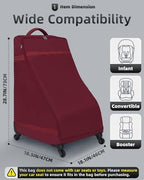 Car Seat Bag Backpack with Wheels - Image 2