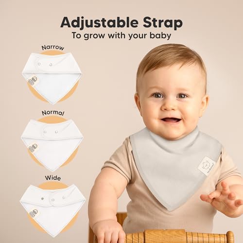 KeaBabies 8pk Organic Baby Bandana Bibs - Image 3