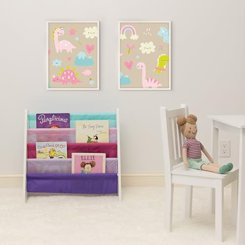 Humble Crew Kids Bookshelf, Montessori Front Facing Toddler Bookcase 4 Tier - Image 6