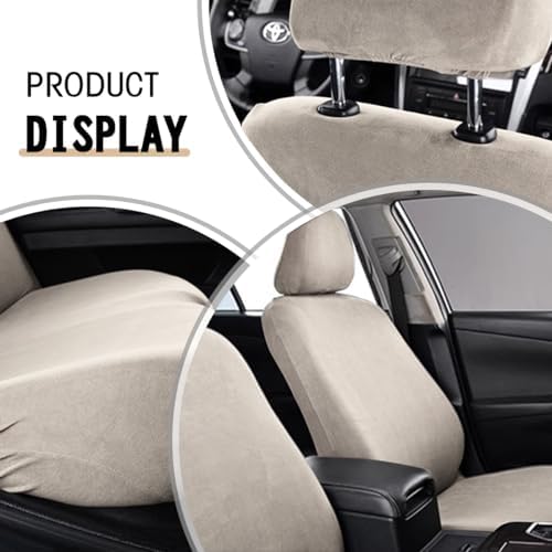 AUCELI 2PCS Car Headrest Covers, Soft Dust-Proof Anti-Scratch Breathable - Image 5