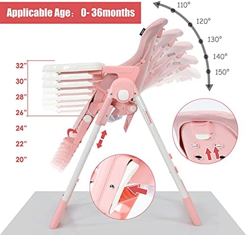 INFANS 4 in 1 High Chair–Booster Seat, Convertible Highchair w/Adjustable - Image 3
