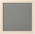 Kate & Milo 10" x 10" Natural Wood Gray Letterboard Set - Image 2