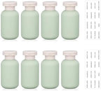 3.4 oz Plastic Small Travel Shampoo Bottles, Refillable Flip Cap Squeeze Bottles by UMETASS