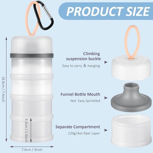 Baderke 2 Pcs Protein Powder Travel Container - Image 2