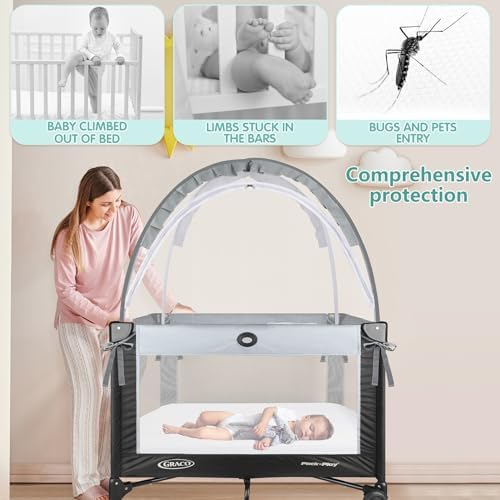 Crib Tent - Crib Net to Keep Baby in, Stop Baby from Climbing Out of Crib - Image 2