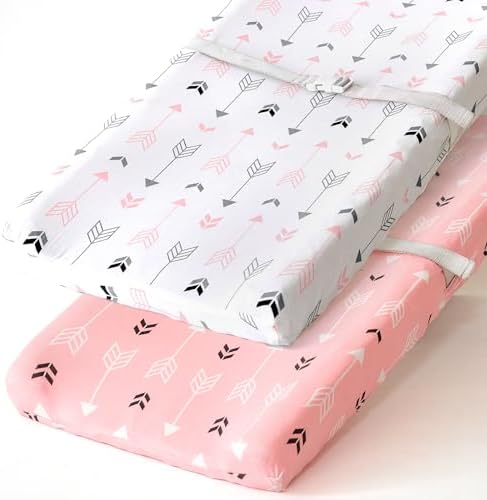 Stretchy Changing Pad Covers BROLEX 2 Pack Jersey Knit Changing Table Covers by BROLEX