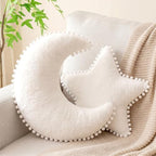 Jetec 2 Pieces Star Pillow Moon Shaped Pillow Creative Star Moon Plush Pillows by Jetec