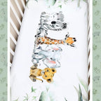 Hahafelt 3 Pcs Safari Animals Baby Crib Bedding Set - Image 5