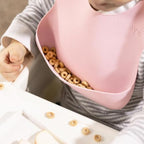 SmileyTot Silicone Baby Bib, Roll-Up Travel Feeding Bib - Image 4