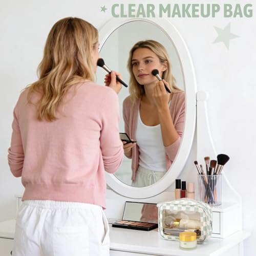 YOPCDJ 3PCS Clear Toiletry Bag, TSA Approved Travel Makeup Pouch - Image 2