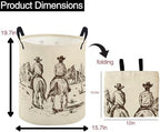 ESSME Kids Laundry Basket, Cow boy Hamper Collapsible Canvas Waterproof Storage - Image 2