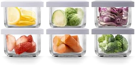 Comotomo Glass Baby Food Storage Containers, 4 oz Jars by Comotomo