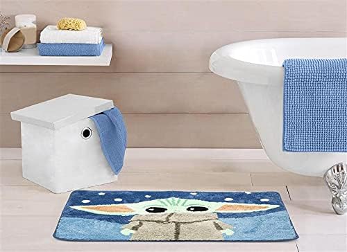 Jay Franco Star Wars The Mandalorian Blue Space Tufted Polyester Bath Rug - Image 2