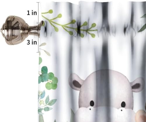 ShiTingYu Animals Window Valance, Baby Animals Watercolor Woodland Forest - Image 4