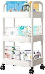 Baby Diaper Caddy, Plastic Movable Diaper Cart by Tfulad