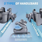 Walker Cup Holder with Phone Holder, Stroller Wheelchair Bike Accessories - Image 5