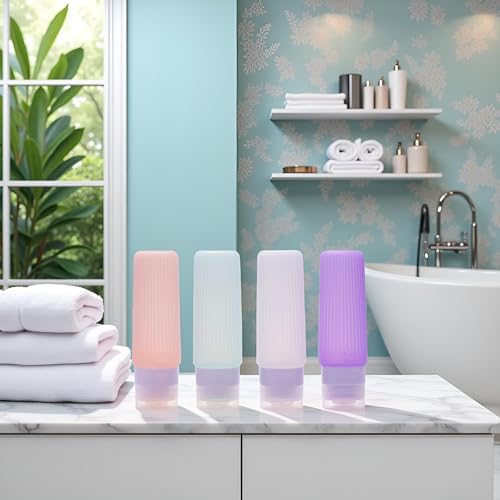 15 Pack Silicone Travel Bottles TSA Approved 3oz, Opal Shaped Leak Proof - Image 3