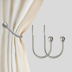 ARNORX Curtain Holdbacks Hooks Solid Steel Hooks Decorative French Ball End by ARNORX