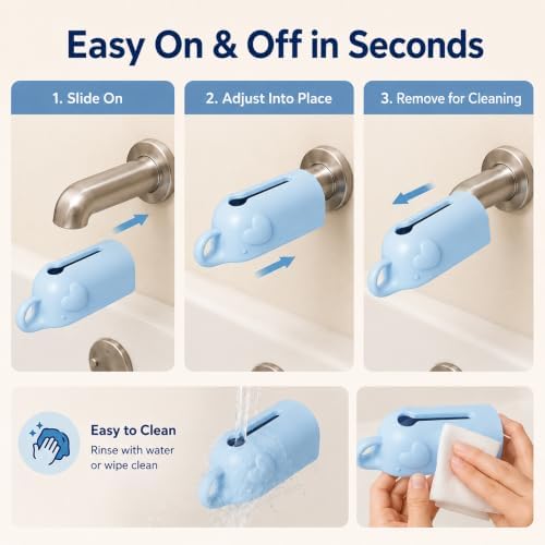 Baby Bath Spout Cover, Soft Silicone Faucet Cover - Image 5