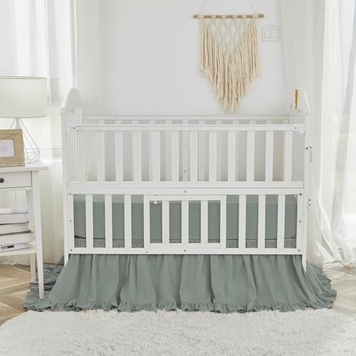 Brandream Boho Bohemian Girl Baby Nursery Crib Bed Skirt Dust Ruffle - Image 3