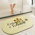 UKELER Sunflower Bath Mat 31.5''×19.6'' Rubber Backed Bathroom Rug Non Slip by Ukeler