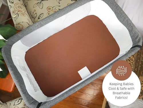 Muslin Bassinet Sheets for Baby Delight Beside Me, Chicco LullaGo, Delta - Image 4