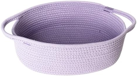 MEGASKET Purple Small Woven Basket, 13” x 9” x 5” Baskets by MEGASKET