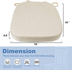 BUYUE Thickened 2.5" Friendly Woven Fabric Dining Chair Cushion, U-Shape High - Image 2