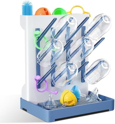 Baby Bottle Drying Rack: Vertical Space Saving Large Bottles Holder by WillMall