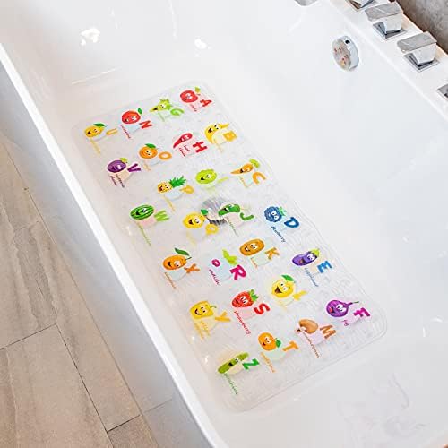 BEEHOMEE Polyvinyl Chloride Bath Mat, XL Size, 35x16 inch, Textured Pattern by BEEHOMEE