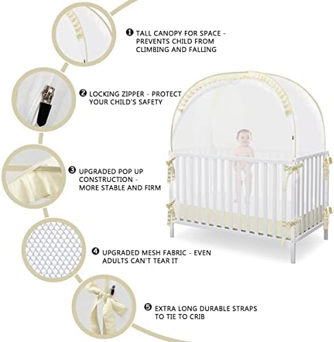 L RUNNZER Baby Crib Tent, Crib Cover to Keep Baby from Climbing Out - Image 5