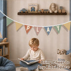 Playroom Decor, Play Sign Wall Pennant Banner Flags 5.5Ft - Image 4