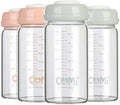 COMI Wide Neck Glass Breastmilk Collection n Storage Bottle, 4 Packs, 8oz by COMI