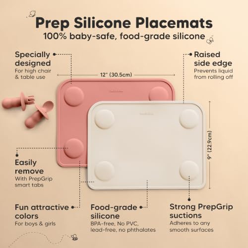 KeaBabies 2pk Silicone Placemats - Image 2