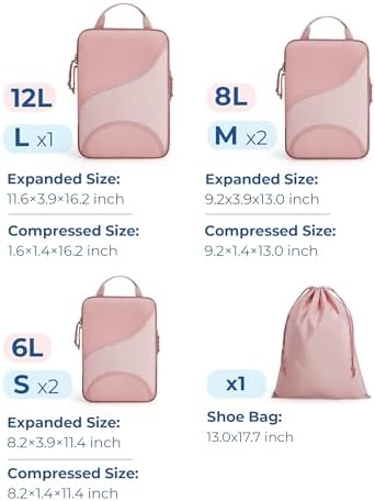 Bagsmart Compression Packing Cubes, Travel Bag Cruise Ship Essentials - Image 2