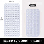 Non Slip Bathtub Shower Mat, Extra Long Bath Mat - Image 4
