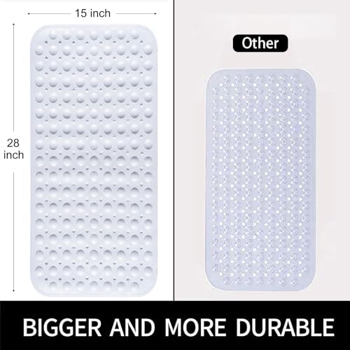 Non Slip Bathtub Shower Mat, Extra Long Bath Mat - Image 4