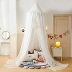VETHIN Bed Canopy Double Layer Princess Round Dome Dreamy Mosquito Net Bedding - Image 3