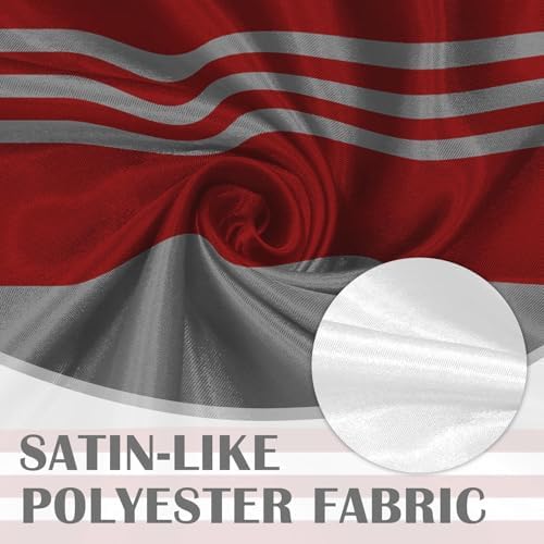Emvency Valances for Windows, 2 Pack, 52x18 Inch, Striped Red - Image 4