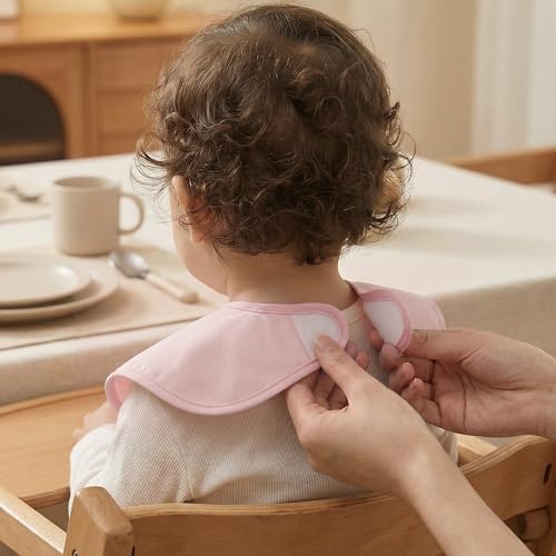 3 Pack Waterproof Baby Bibs for Eating, Mess Proof Feeding Bib - Image 3