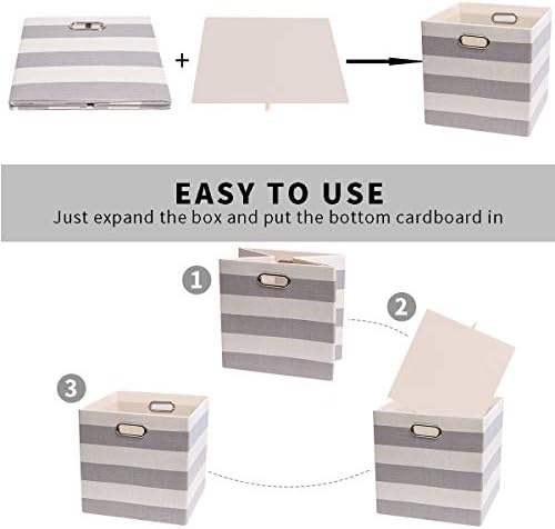 Posprica Storage Cubes, 13×13 Collapsible Storage Baskets Bins Fabric Drawers - Image 3