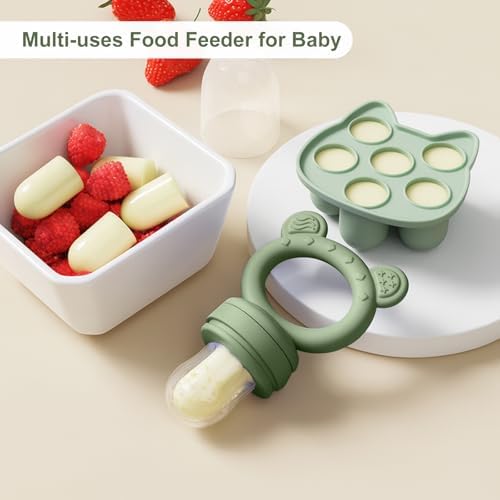 Baby Breastmilk Popsicle Molds & Baby Fruit Feeder, Infant Food Freezer Tray - Image 5