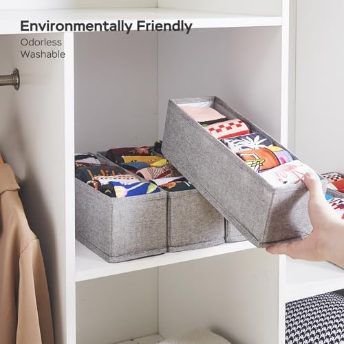 MURRI&MURRDI Mini Foldable Clothes Drawer Organizer 6 Pcs, Narrow Fabric Drawer - Image 6