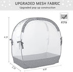 L RUNNZER Pop Up Baby Crib Tent, Crib Net Canopy to Keep Baby in, Crib Mosquito - Image 5