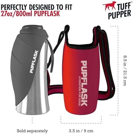 Tuff Pupper PupFlask Insulated Neoprene Dog Water Bottle Holder Sling - Image 2
