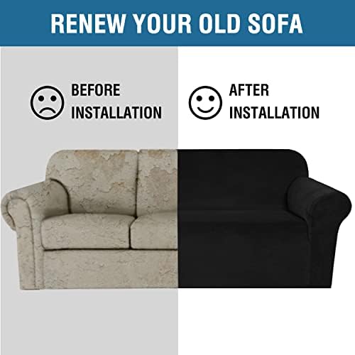 H.VERSAILTEX Stretch Velvet Sofa Covers Large Couch Covers Sofa Slipcovers - Image 6