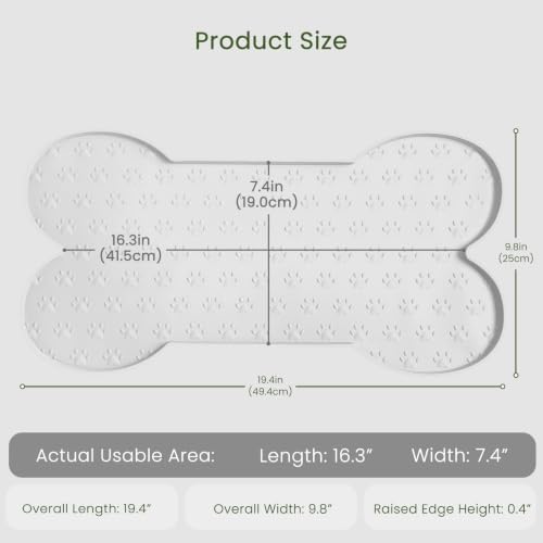 PWTAA Dog Food Mat Anti-Slip Silicone Dog Bowl Mat Thicker Pet Placemat - Image 2