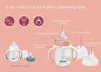 BEABA 2-in-1 Baby Bottle to Transition Sippy Cup, No Spill Sippy Cup, Includes - Image 6