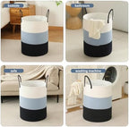 Laundry Basket Hamper Tall Rope Storage Woven - Image 4
