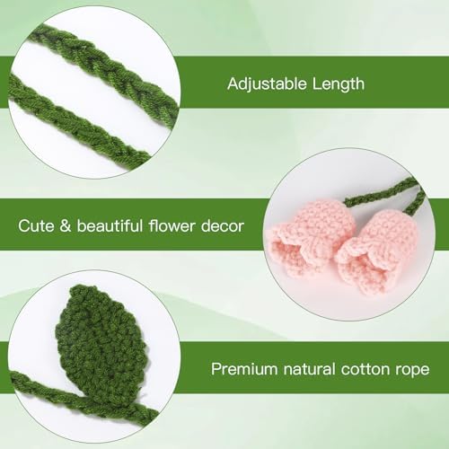 2 Pack Boho Handmade Flower Curtain Tiebacks Curtain Holdbacks - Image 6